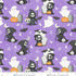 Fabric Henry Glass Light Purple Grimm Reaper Glow in the Dark Moonlight Mischief by the Quarter Yard 2561G-55