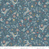 Fabric Henry Glass Medium Blue Woodland Character Toss Norwegian Forest by the Quarter Yard 3548-77