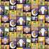 Fabric Henry Glass Multi Monster Patch Glow in the Dark Moonlight Mischief by the Quarter Yard 2562G-53