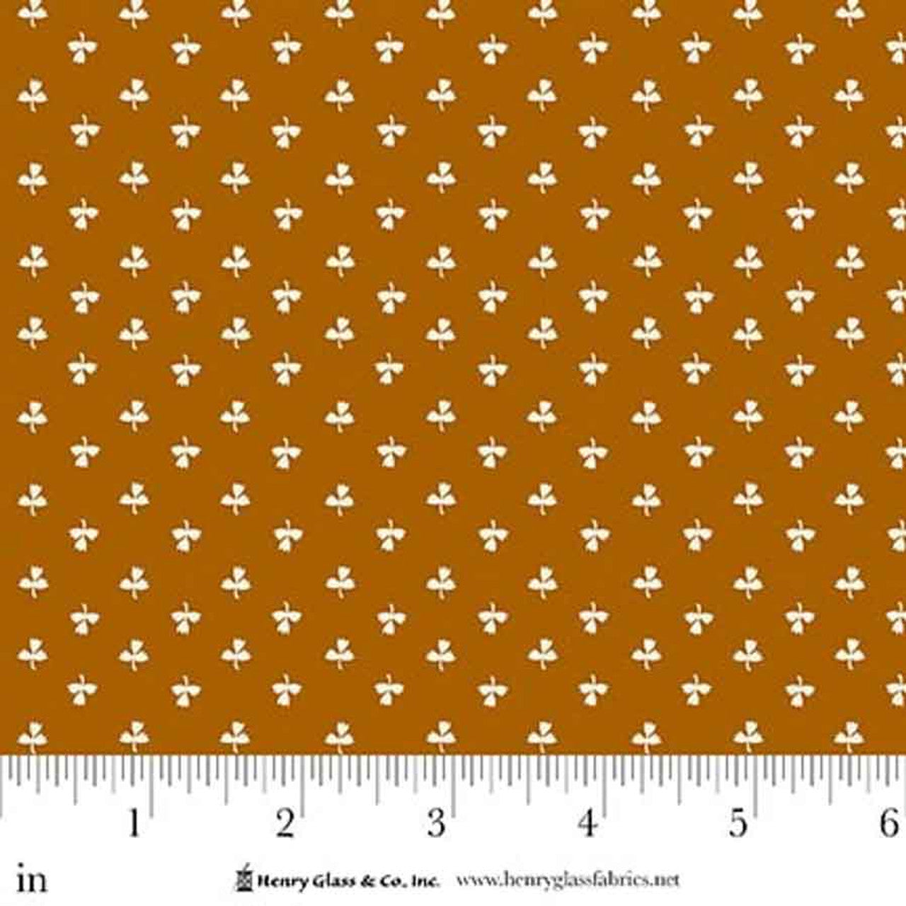 Fabric Henry Glass Orange Potted Tulips Love Struck by the Quarter Yard 2291-30