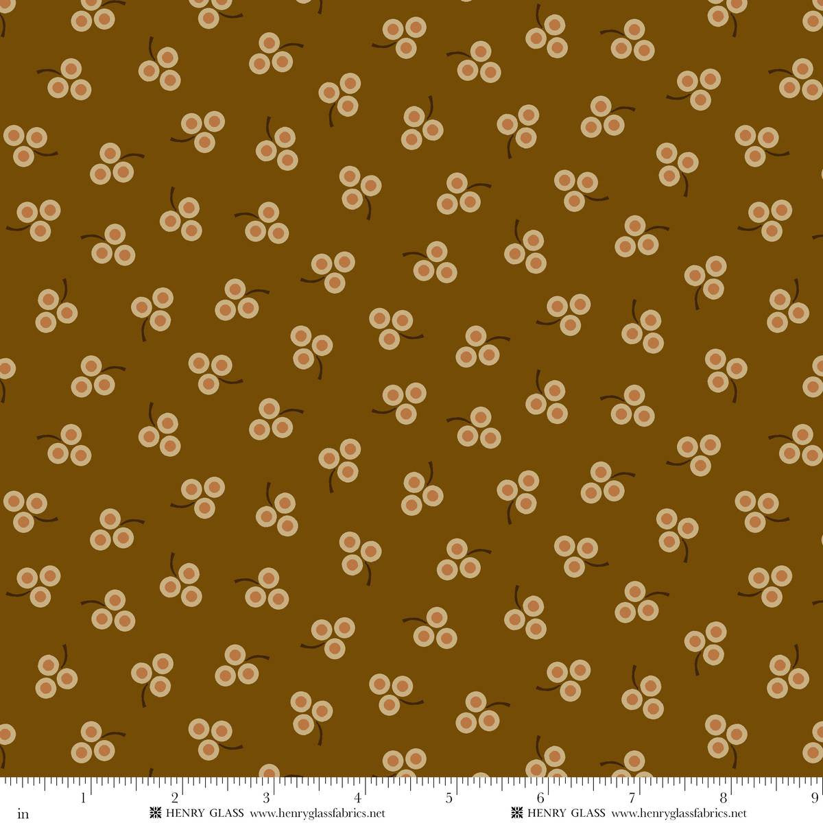 Fabric Henry Glass Pecan Berry Bliss Harvest Thyme by the Quarter Yard 2461-33