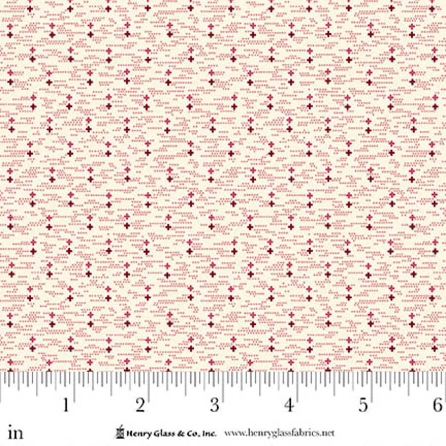 Fabric Henry Glass Pink Geometric Ditsy Seasonal Shirtings by the Quarter Yard 2566-02