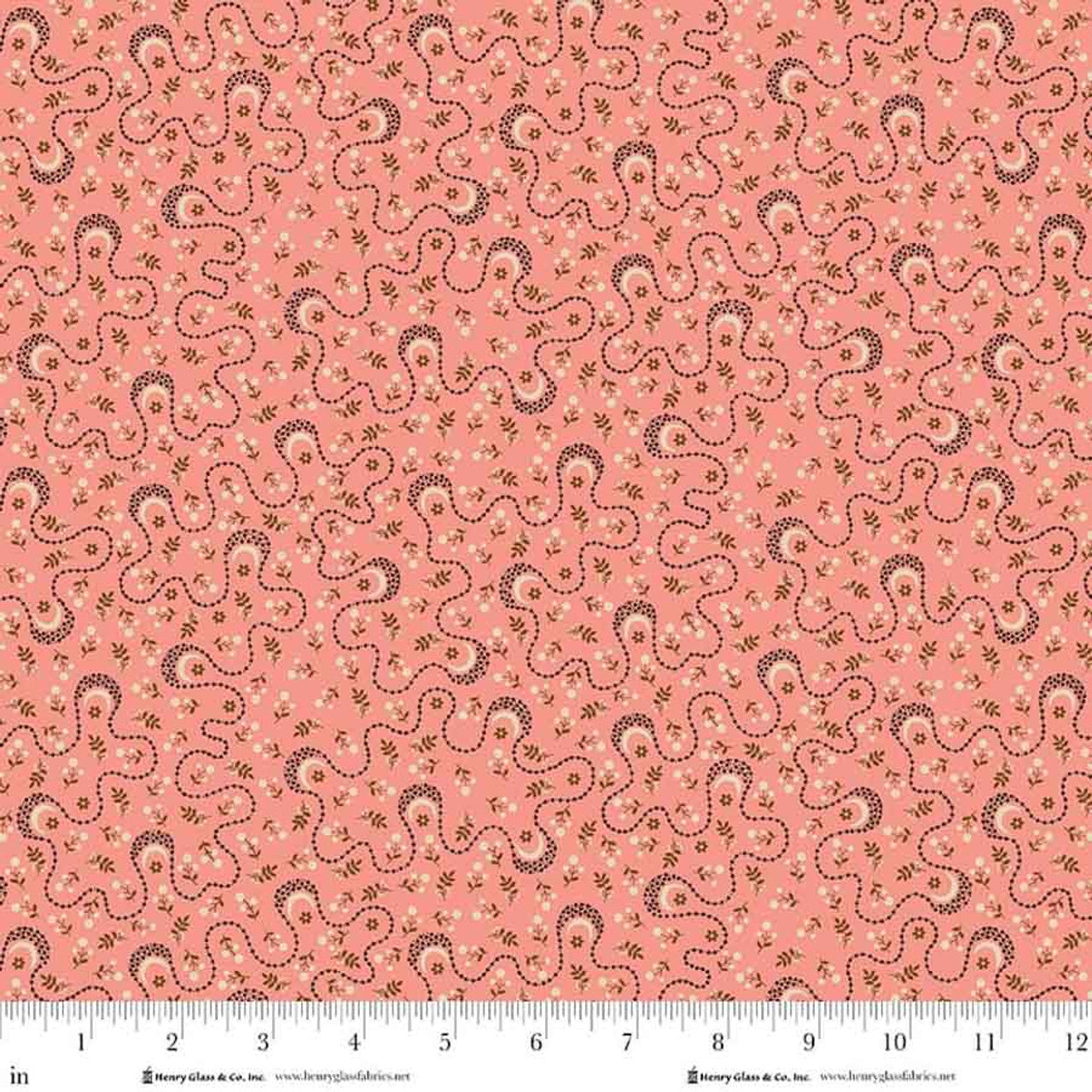 Fabric Henry Glass Pink Nature Walk Love Struck by the Quarter Yard 2294-22