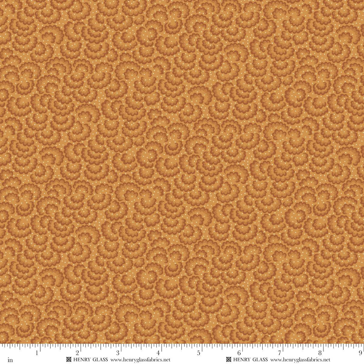 Fabric Henry Glass Pumpkin Cloudburst Harvest Thyme by the Quarter Yard 2466-30