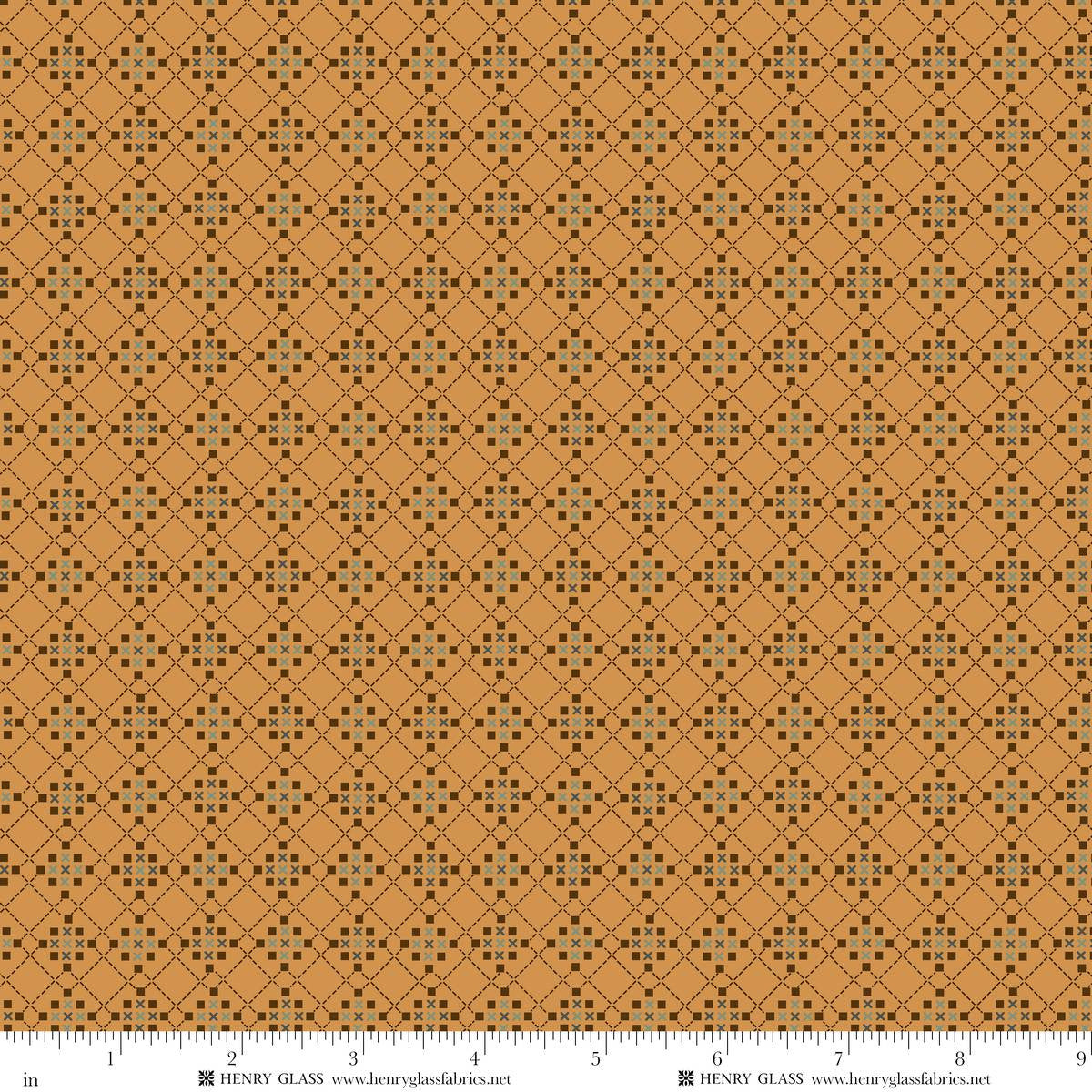 Fabric Henry Glass Pumpkin Waffle Weave Harvest Thyme by the Quarter Yard 2460-30