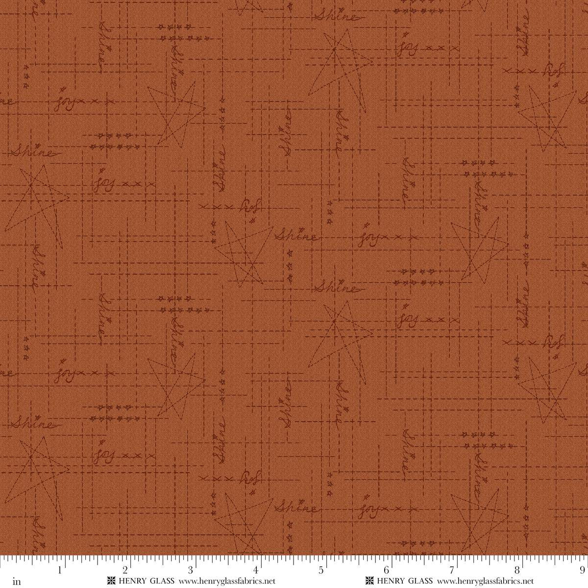 Fabric Henry Glass Pumpkin Words Cross Roads Bountiful Blessings by the Quarter Yard 3639-35