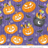 Fabric Henry Glass Purple Large Pumpkin Glow in the Dark Moonlight Mischief by the Quarter Yard 2554G-55