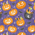 Fabric Henry Glass Purple Large Pumpkin Glow in the Dark Moonlight Mischief by the Quarter Yard 2554G-55