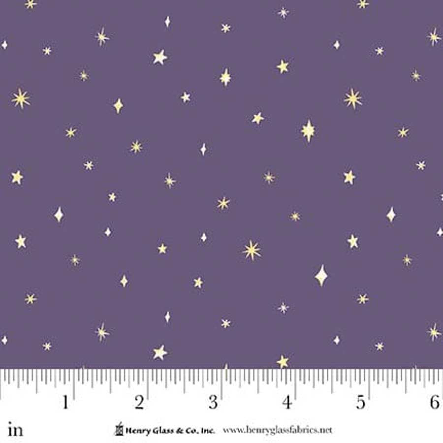 Fabric Henry Glass Purple Stars My Darling Unicorn by the Quarter Yard 2280-55