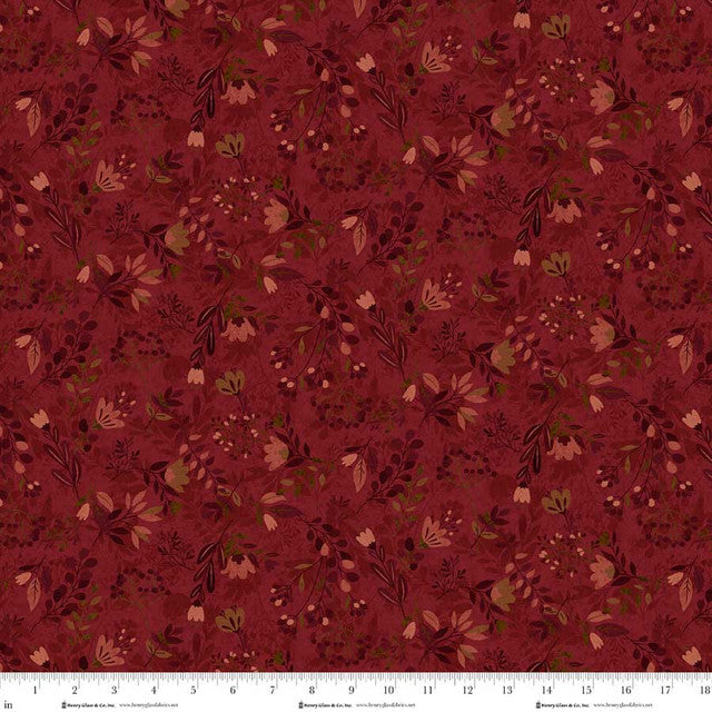 Fabric Henry Glass Red Meadow 108" Wide Back by the Quarter Yard 3560W-88