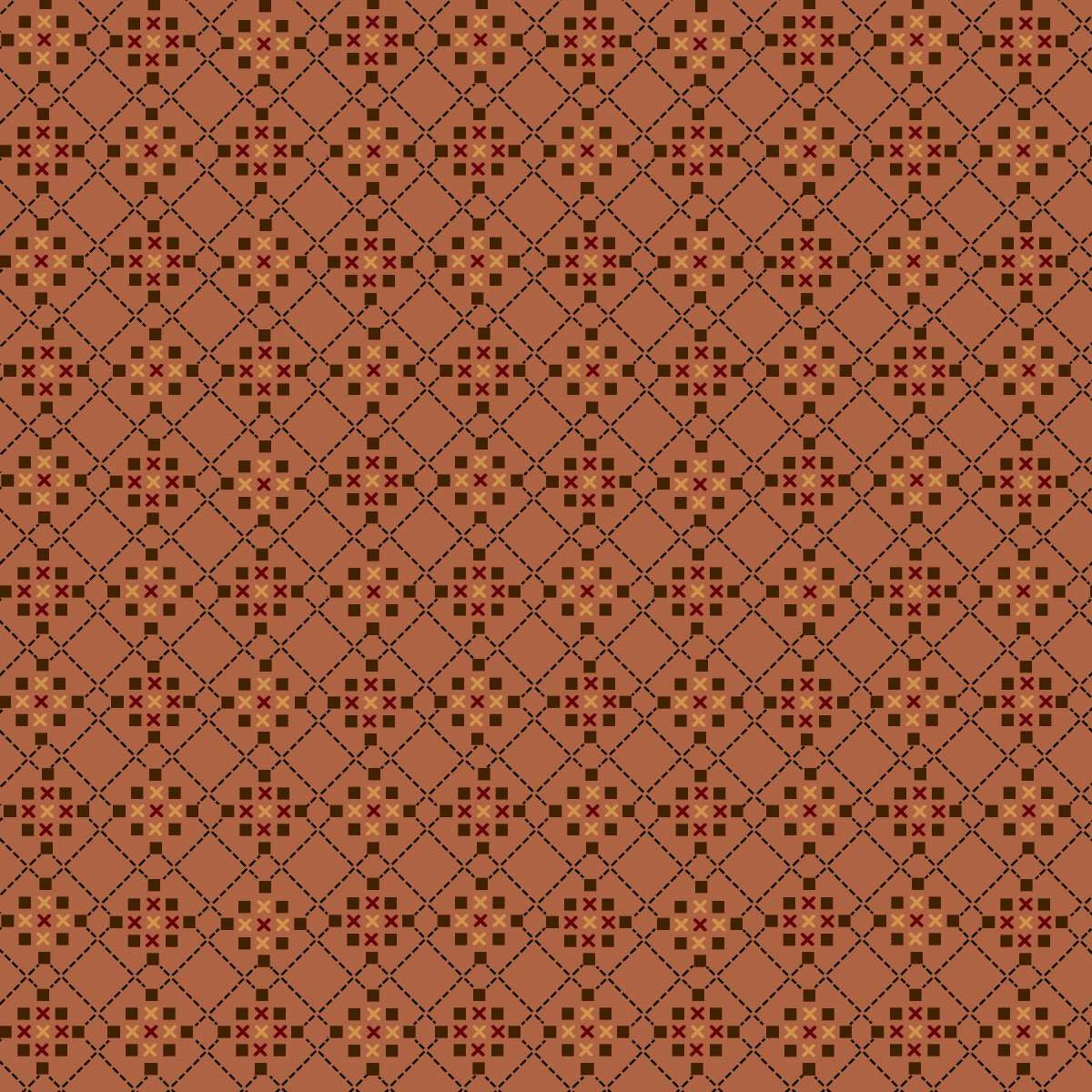 Fabric Henry Glass Terracotta Waffle Weave Harvest Thyme by the Quarter Yard 2460-80