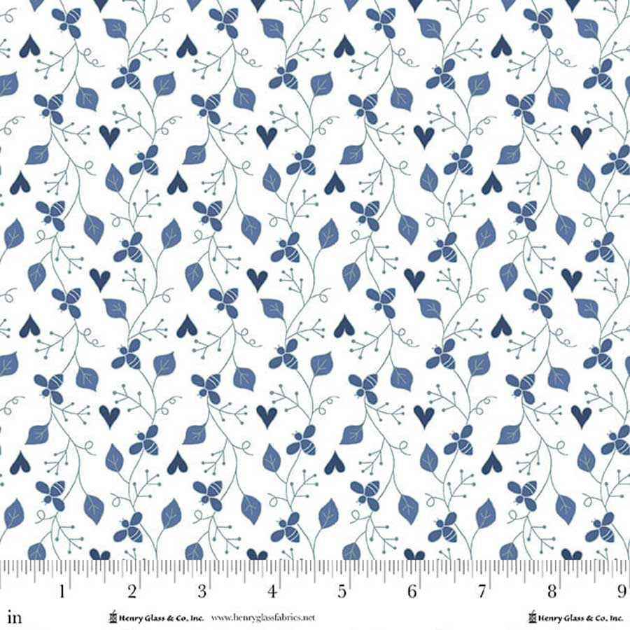 Fabric Henry Glass White Friendship Vine Friendship Garden by the Quarter Yard 3630-11