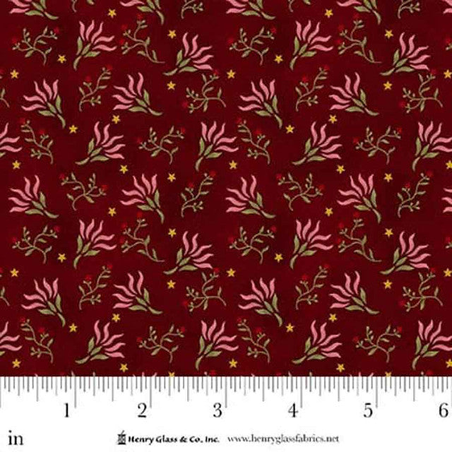 Fabric Henry Glass Wine Mulled Punch Love Struck by the Quarter Yard 2300-55