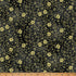 Fabric Hoffman Black/Gold Floral Vine Ornament Grove Metallic by the Quarter Yard Y7807-4G