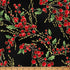 Fabric Hoffman Black/Gold Holly Berry Sprigs Christmas Wish Metallic by the Quarter Yard Y7821-4G