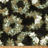 Fabric Hoffman Black/Gold Magnolia Wreaths Ornament Grove Metallic by the Quarter Yard Y7803-4G