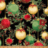 Fabric Hoffman Black/Gold Ornaments Christmas Wish Metallic by the Quarter Yard Y7822-4G