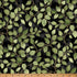 Green leaf pattern on black fabric with a ruler at the bottom for scale.