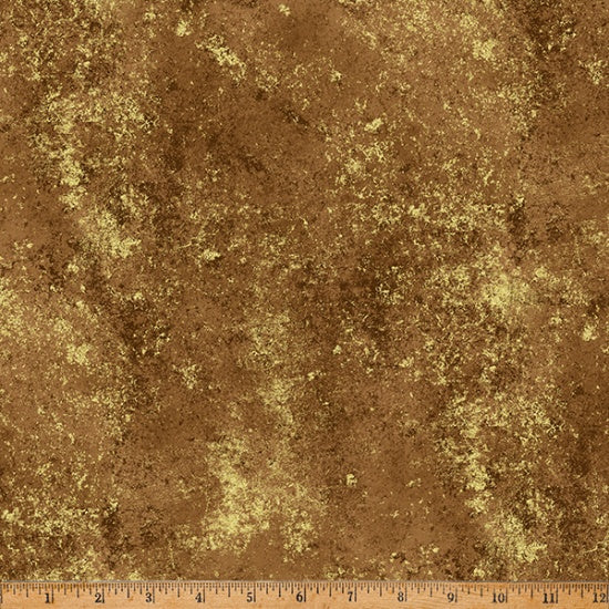 Textured brown fabric with a ruler at the bottom for scale