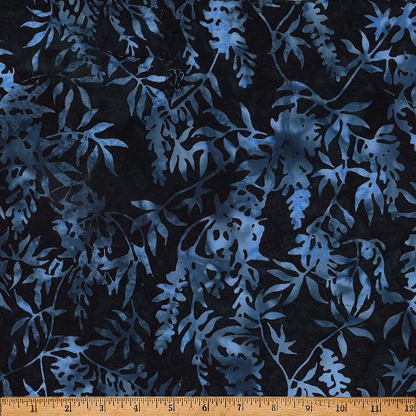 Fabric Hoffman Dark Blue Wisteria Clear Skies Bali Batiks by the Quarter Yard X2649-758