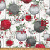 Fabric Hoffman December/Silver Ornaments Christmas Wish Metallic by the Quarter Yard Y7822-597S