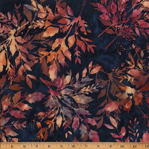 Fabric Hoffman Fall Leafy Clear Skies Bali Batiks by the Quarter Yard X2646-714
