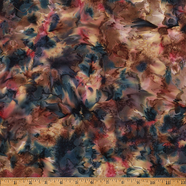 Fabric Hoffman Harvest Warmth Mottle Clear Skies Bali Batiks by the Quarter Yard 1384-732