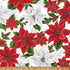 Fabric Hoffman Ice Silver Large Poinsettias Blooming Holidays by the Quarter Yard X7787-176S