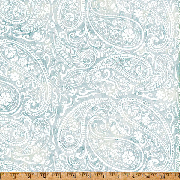 Fabric Hoffman Iceberg Paisley Clear Skies Bali Batiks by the Quarter Yard X2648-698