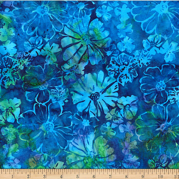 Fabric Hoffman Lapis Electric Slide Bali Batiks by the Quarter Yard X2634-123
