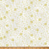 Fabric Hoffman Light Gray/Gold Floral Vine Ornament Grove Metallic by the Quarter Yard Y7807-674G