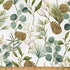 Fabric Hoffman Light Gray/Gold Foliage Ornament Grove Metallic by the Quarter Yard Y7805-674G