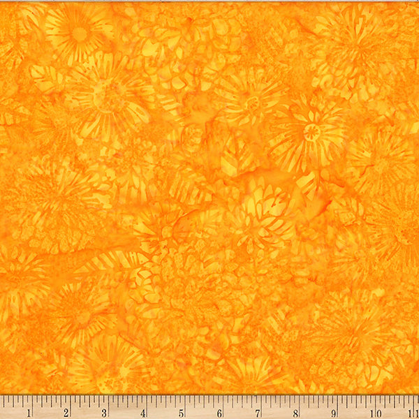 Fabric Hoffman Marigold Monarch Migration Bali Batiks by the Quarter Yard X2638-529