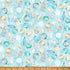 Seashell and ocean-themed fabric pattern with a ruler at the bottom for scale.