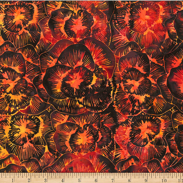 Fabric Hoffman Paprika Monarch Migration Bali Batiks by the Quarter Yard X2633-389