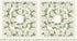 Fabric Hoffman Parchment/Gold Christmas Wish Double Poinsettia Metallic Panel Y7825-134G