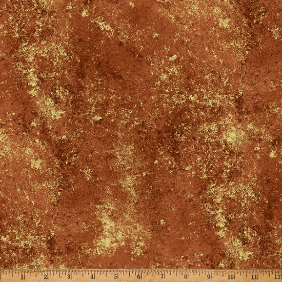 Textured brown fabric with a ruler at the bottom for scale