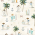 Fabric Hoffman Sand Palm Trees and Snowmen Seas & Greetings by the Quarter Yard Y5811-62
