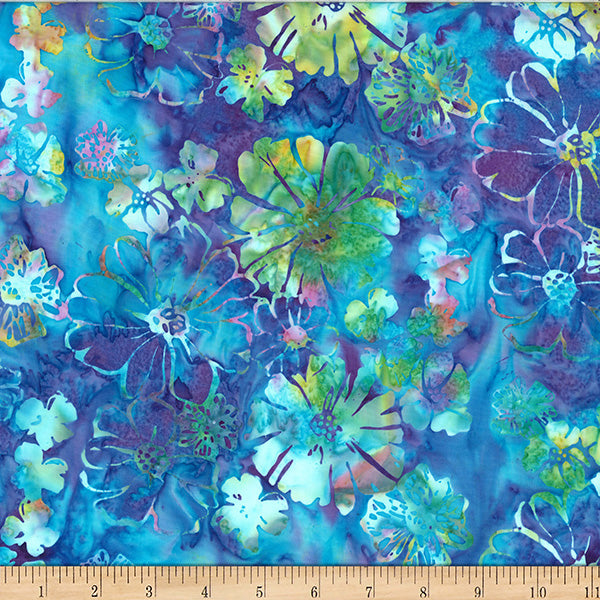 Fabric Hoffman Wisteria Electric Slide Bali Batiks by the Quarter Yard X2634-229