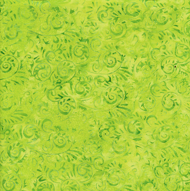 Green textured patterned fabric