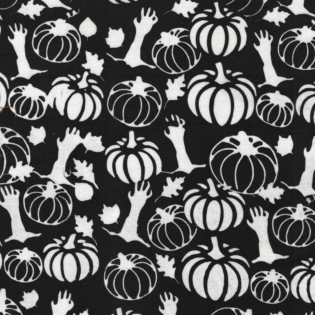 Fabric Lumin Black Hands and Pumpkins Spooktacular Island Batiks by the Quarter Yard 122462702