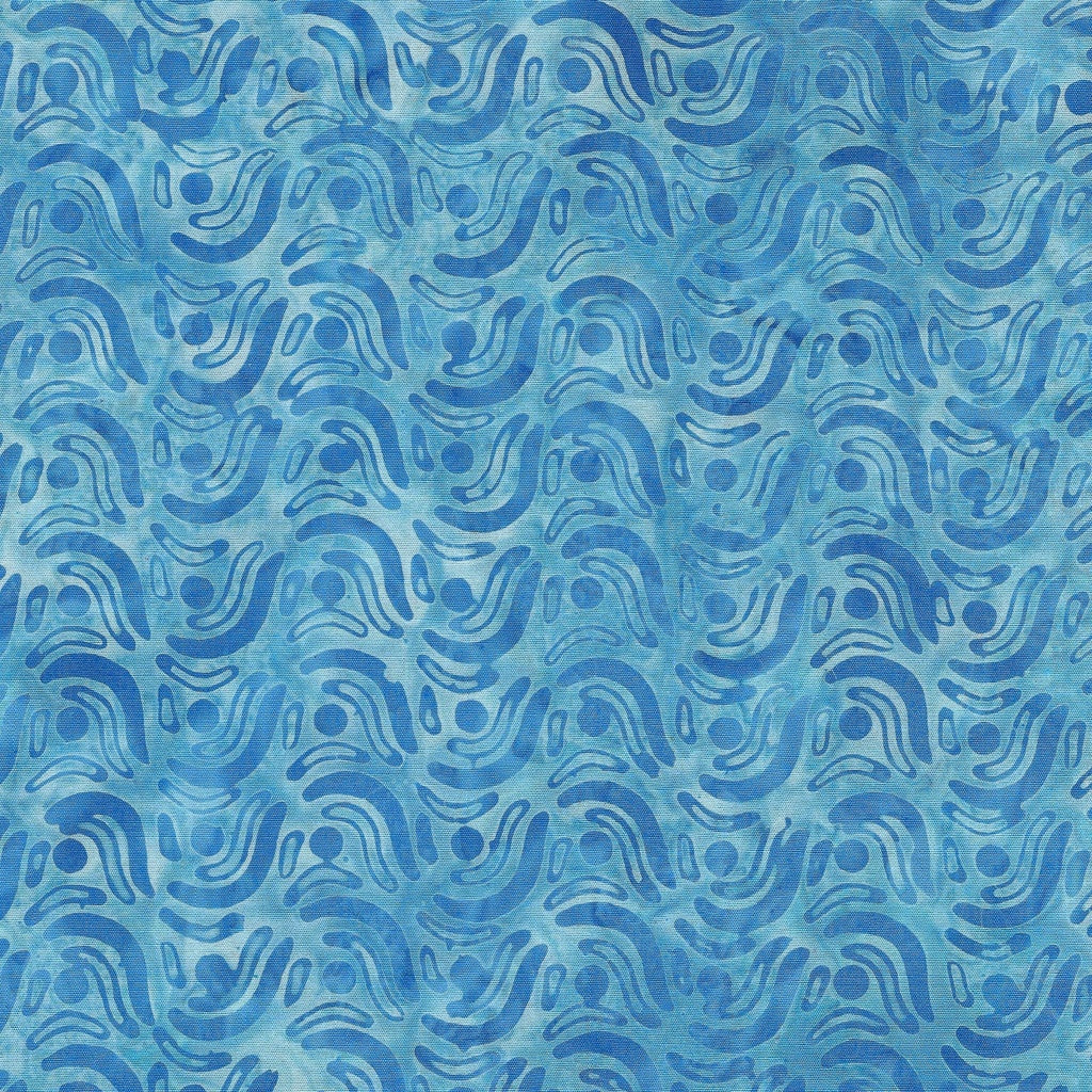 Fabric Lumin Blue Mystic Jabber Curves Jabberwocky Island Batiks by the Quarter Yard 822405517