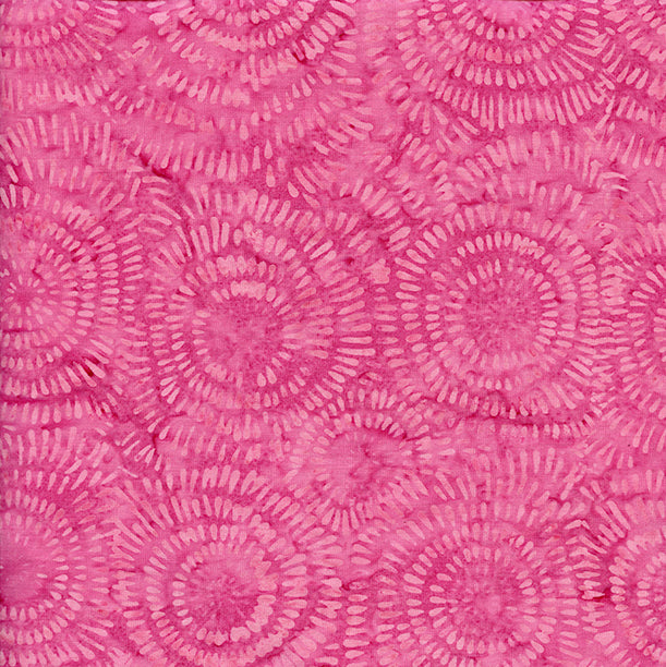 Pink circular patterned fabric