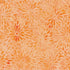 Patterned fabric with orange floral design on a peach background