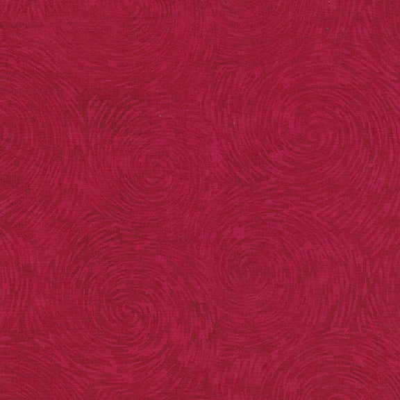 Red fabric texture with circular patterns