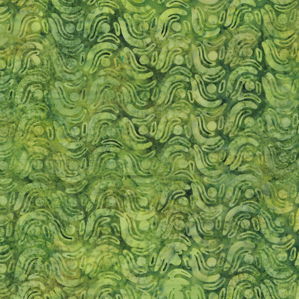 Fabric Lumin Green Avocado Jabber Curves Jabberwocky Island Batiks by the Quarter Yard 822405665
