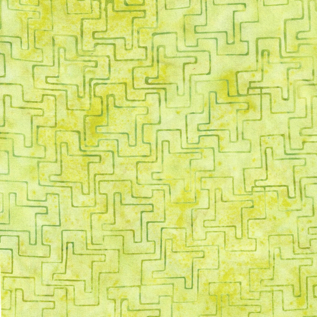 Fabric Lumin Green Chartreuse Jabber Maze Jabberwocky Island Batiks by the Quarter Yard 822404620