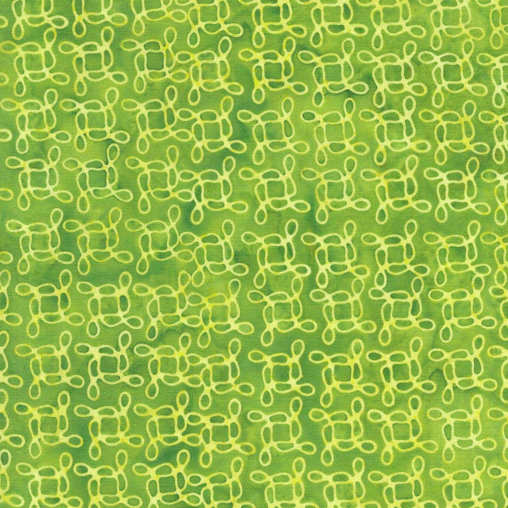 Fabric Lumin Green Lemongrass Jabber Loops Jabberwocky Island Batiks by the Quarter Yard 822406630