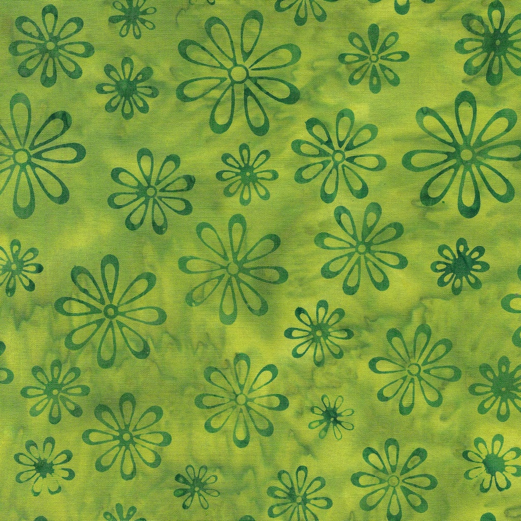 Fabric Lumin Green Pistachio Seasonal Floral Merry Moments Island Batiks by the Quarter Yard 122410615