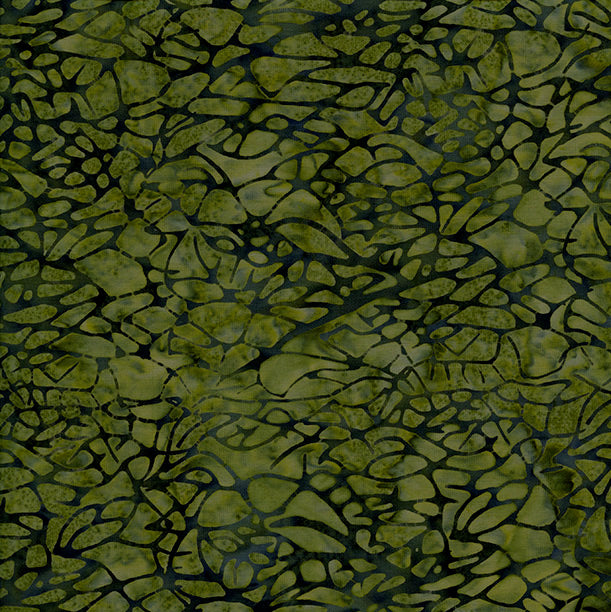 Green and black patterned fabric texture